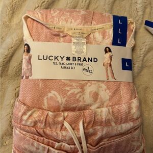 Lucky Brand Floral Pink Pajama Set